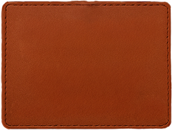 Leather title panel